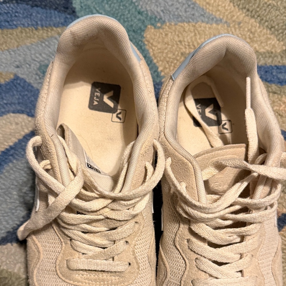 Veja Beige and Blue Women's Sneakers - Picture 2 of 6